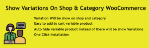 Show Variations On Shop & Category WooCommerce Pro