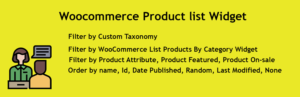 Product list Widget for Woocommerce Pro